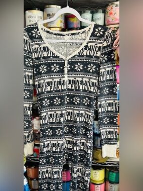 2014 PINK Victoria's Secret sleep Onesie with flap in back .